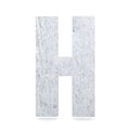 3D decorative concrete Alphabet, capital letter H. Royalty Free Stock Photo