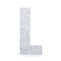 3D decorative concrete Alphabet, capital letter L. Royalty Free Stock Photo