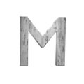 3D decorative concrete Alphabet, capital letter M. Royalty Free Stock Photo