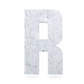 3D decorative concrete Alphabet, capital letter R. Royalty Free Stock Photo