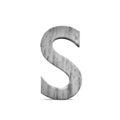 3D decorative concrete Alphabet, capital letter S. Royalty Free Stock Photo