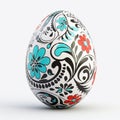 3d decorative Realistic egg shell. Easter egg on white background Royalty Free Stock Photo