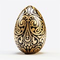 3d decorative Realistic egg shell. Easter egg on white background Royalty Free Stock Photo