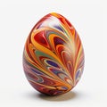 3d decorative Realistic egg shell. Easter egg on white background Royalty Free Stock Photo