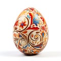 3d decorative Realistic egg shell. Easter egg on white background Royalty Free Stock Photo