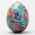 3d decorative Realistic egg shell. Easter egg on white background Royalty Free Stock Photo