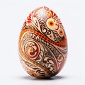 3d decorative Realistic egg shell. Easter egg on white background Royalty Free Stock Photo