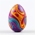 3d decorative Realistic egg shell. Easter egg on white background Royalty Free Stock Photo