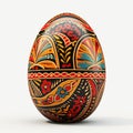 3d decorative Realistic egg shell. Easter egg on white background Royalty Free Stock Photo