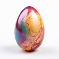 3d decorative Realistic egg shell. Easter egg on white background Royalty Free Stock Photo