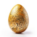 3d decorative Realistic egg shell. Easter egg on white background Royalty Free Stock Photo