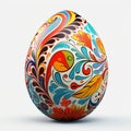 3d decorative Realistic egg shell. Easter egg on white background Royalty Free Stock Photo