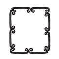 3D decorative victorian rustic hand made frame Royalty Free Stock Photo