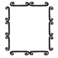 3D decorative victorian rustic hand made frame Royalty Free Stock Photo
