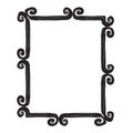 3D decorative victorian rustic hand made frame Royalty Free Stock Photo