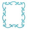 3D decorative victorian rustic hand made frame Royalty Free Stock Photo