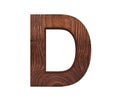 3D decorative wooden Alphabet, capital letter D.