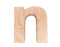 3D decorative wooden Alphabet, lowercase letter N.