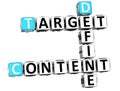 3D Define Target Content Crossword Royalty Free Stock Photo