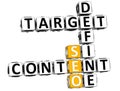 3D Define Target Content Crossword Royalty Free Stock Photo