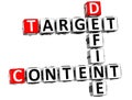 3D Define Target Content Crossword Royalty Free Stock Photo