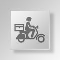 3D Delivery Scooter icon Business Concept