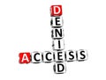 3D Denied Access Crossword Royalty Free Stock Photo