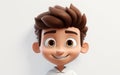 3D Depiction of a Cute Boy. Generative By Ai