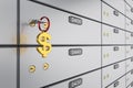 3D deposit boxes with key. Safe lockers Royalty Free Stock Photo