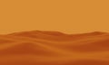 3D desert topography. Sand dune. Abstract terrain illustration