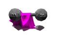 Dumbbell 20 pound 3D design ,white background