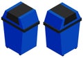 3D design for blue trashcan Royalty Free Stock Photo