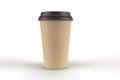 3D Design concept of mockup coffee cup, Copy space for text and logo. Clipping Path included on white background