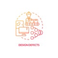 2D design defects gradient icon concept