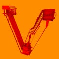 3d Designs based in one typeface called V Series Royalty Free Stock Photo
