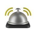 a 3D desk Bell Illustration isolated on a white background