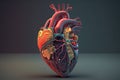3D Detailed heart organ human biology anatomy