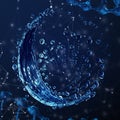 3D detailed illustration of a drop of water. Royalty Free Stock Photo