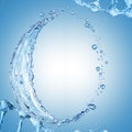 3D detailed illustration of a drop of water. Royalty Free Stock Photo