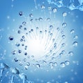 3D detailed illustration of a drop of water. Royalty Free Stock Photo