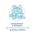 2D development and trainings blue icon concept Royalty Free Stock Photo
