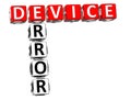 3D Device Error Crossword Royalty Free Stock Photo