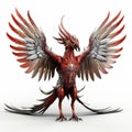 High-quality 3d Model Of A Devil Bird On White Background Royalty Free Stock Photo