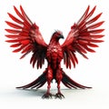 High-quality 3d Model Of Devil Bird On White Background Royalty Free Stock Photo