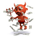 3d Devil with a windfall of US Dollars