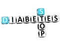 3D Diabetes Stop Crossword text