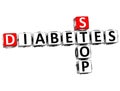 3D Diabetes Stop Crossword text