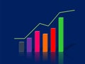 3d diagram. colorful diagram for finance presentation