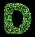 3D Diamond letter D on black isolated Royalty Free Stock Photo