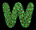 3D Diamond letter W on black isolated Royalty Free Stock Photo